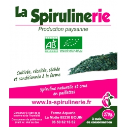 Spiruline Bio en paillettes 270g.